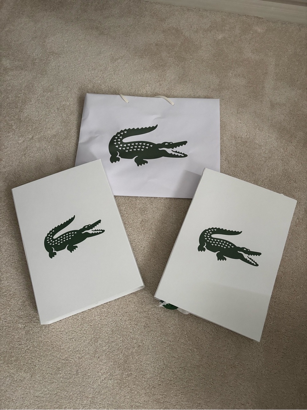 Lacoste Gift Bag and (2) Magnetic Gift Boxes